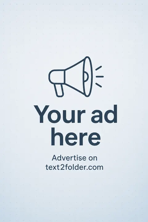 Advertisement placeholder — advertise on text2folder.com